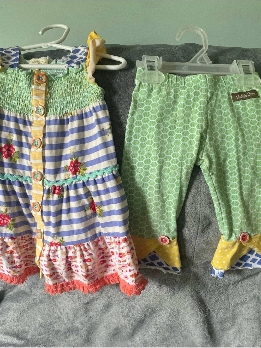 Matilda Jane Girls Matching Set with top and pants sz 18/24mths.